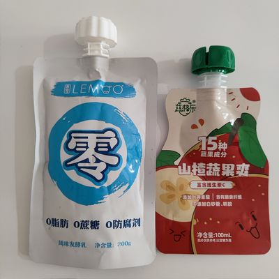 اسپوت کیسه ایستاده آبمیوه آبمیوه چای سویا شیر نوشیدنی انرژی زا شراب کوکتل شیر مایع میوه پوری کتشاپ سس مکش اسپوت کیسه