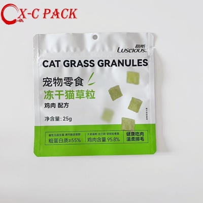 بسته بندی مواد غذایی پلاستیکی BOPP براق و ضد رطوبت با زیپ قابل انعطاف مجدد سفارشی برای خوراکی های سگ خانگی